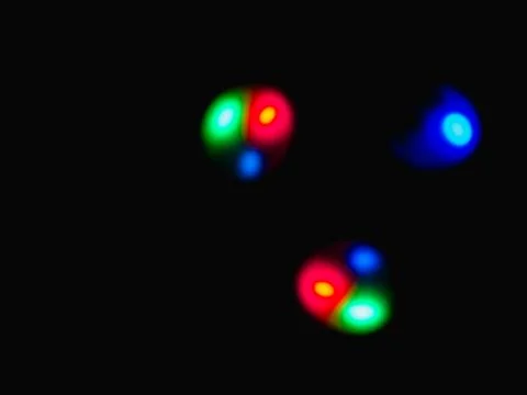 Colorful sphere light in dark background Stock Photos
