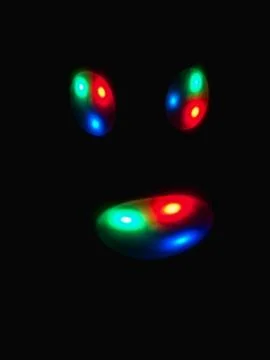 Colorful sphere light in dark background Stock Photos