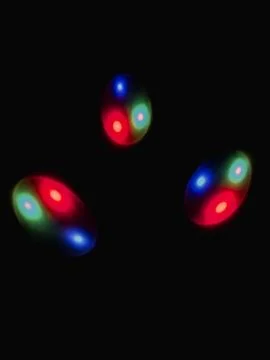 Colorful sphere light in dark background Stock Photos