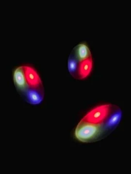 Colorful sphere light in dark background Stock Photos