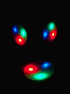 Colorful sphere light in dark background Stock Photos