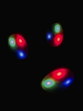 Colorful sphere light in dark background Stock Photos