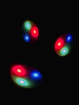 Colorful sphere light in dark background Stock Photos