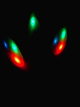 Colorful sphere light in dark background Stock Photos
