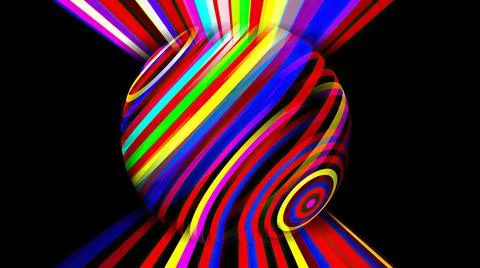 Colorful sphere with light rays 库存插图