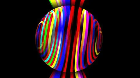 Colorful sphere with light rays Foto stock