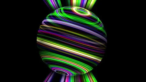 Colorful sphere with light rays Foto stock