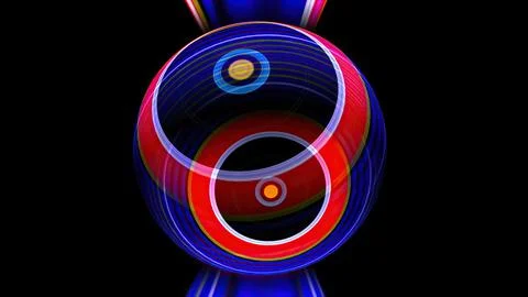 Colorful sphere with light rays Foto stock