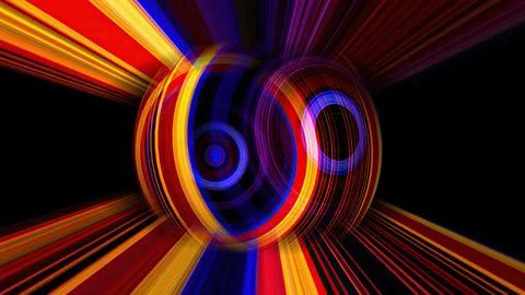 Colorful sphere with light rays Foto stock