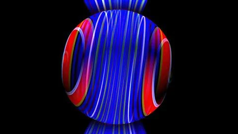 Colorful sphere with light rays Foto stock