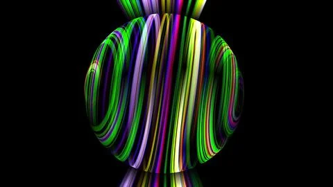 Colorful sphere with light rays Foto stock
