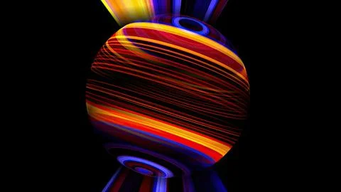 Colorful sphere with light rays Foto stock