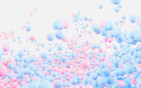 Colorful spheres background, 3d rendering. Stock Illustration