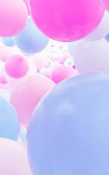 Colorful spheres background, 3d rendering. Illustrazione stock