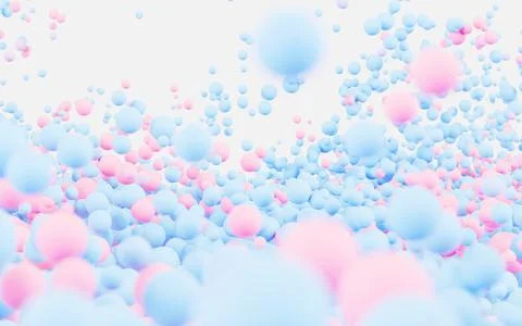 Colorful spheres background, 3d rendering. Stock Illustration