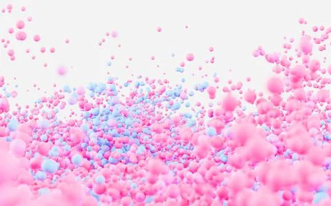 Colorful spheres background, 3d rendering. Stock Illustration