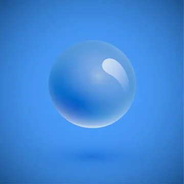 Colorful spheres floating, realistic vector illustration Stock Illustration