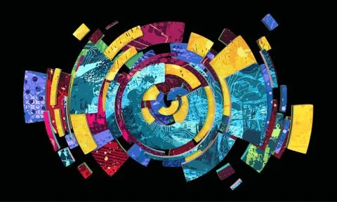 Colorful spherical abstraction Stock Illustration