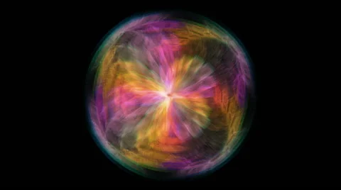 Colorful spherical emissions Stock Footage 52576711