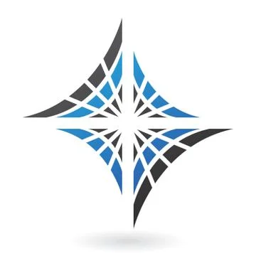 Colorful Spider Web Abstract Icon Stock Illustration