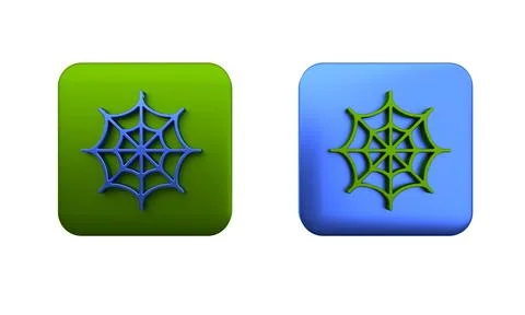 Colorful Spider web icon isolated on white background. Cobweb sign. Happy H.. Stock Illustration