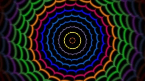 Colorful spiderweb rotating Stock Footage 80037486