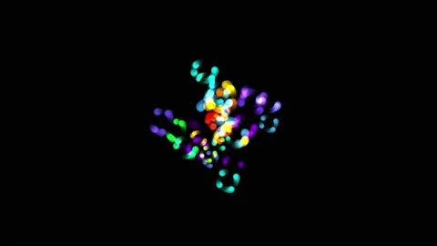 Colorful spinners motion graphics with night background Stock Footage 160911635