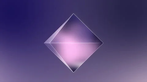 Colorful Spinning Dimond Pyramid Shape Stock Footage 244908853