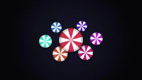 Colorful spinning pinwheel pattern on black background for festive celebrat.. Stock Footage 346002470