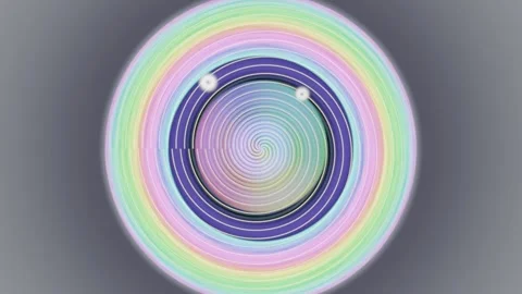 Colorful spiral design with a circular pattern in motion Stock Footage 337389547