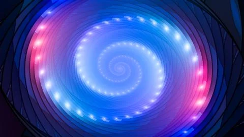 Colorful spiral disco lights abstract background Stock Illustration