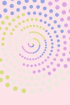 Colorful Spiral Dot Pattern Background イラスト素材