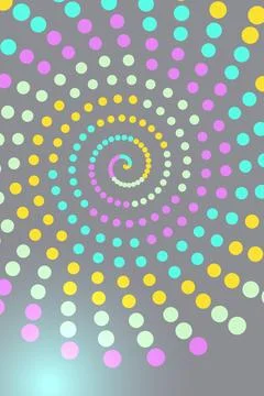 Colorful Spiral Dot Pattern イラスト素材