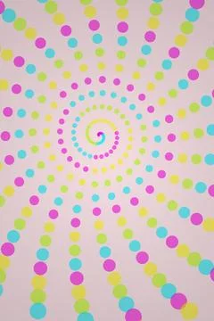 Colorful Spiral Dot Pattern イラスト素材