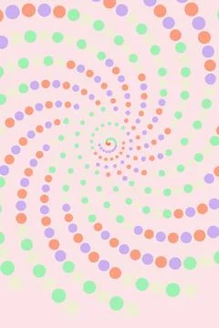 Colorful Spiral Dot Pattern イラスト素材