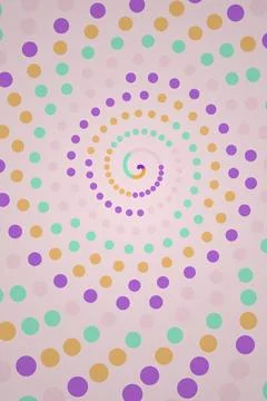 Colorful Spiral Dot Pattern イラスト素材