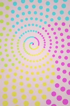 Colorful Spiral Dot Pattern イラスト素材