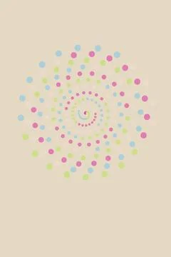 Colorful Spiral Dot Pattern Stock Photos