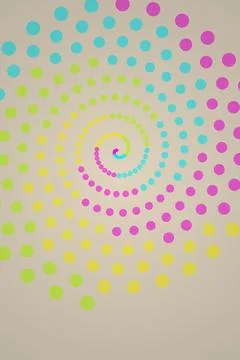 Colorful Spiral Dot Pattern Stock Photos
