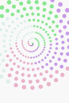Colorful Spiral Dot Pattern Stock Photos