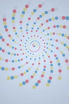 Colorful Spiral Dot Pattern Stock Photos