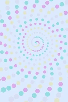 Colorful Spiral Dot Pattern Stock Photos