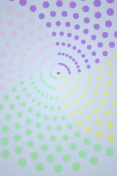 Colorful Spiral Dot Pattern Stock Photos