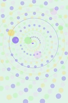 Colorful Spiral Dot Pattern Stock Photos