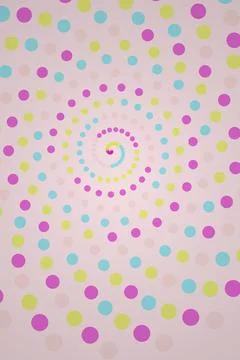 Colorful Spiral Dot Pattern Stock Photos