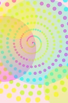 Colorful Spiral Dot Pattern Stock Photos