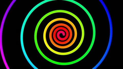 Colorful spiral hypnotize Stock Footage 18009074