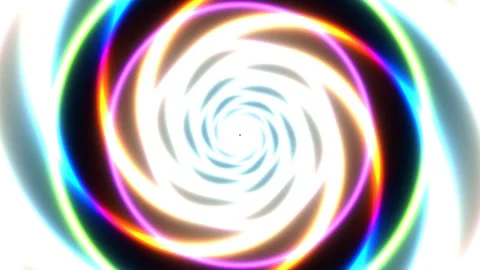 Colorful spiral light effect in motion Stock Footage 337967974