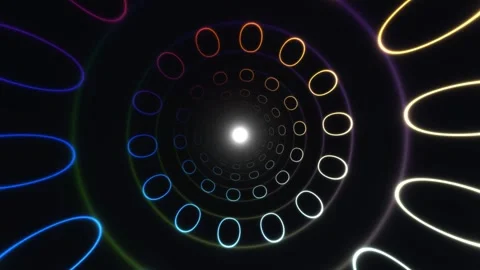 Colorful spiral light pattern creates a sense of movement Stock Footage 337967880
