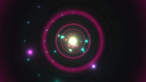 Colorful spiral light patterns create an abstract motion Stock Footage 339069369